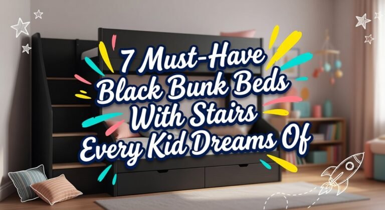 black bunk beds stairs