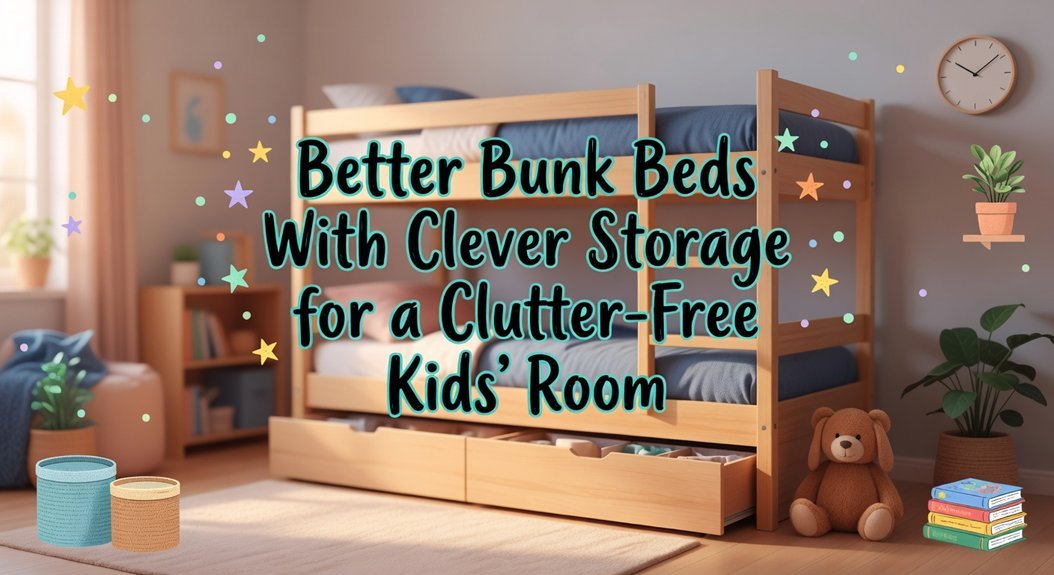 bunk beds featuring storage
