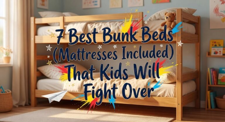bunk beds with mattresses