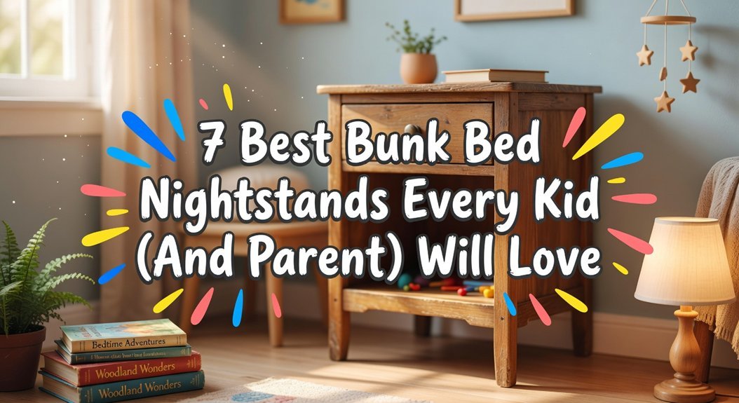 kid friendly bunk bed nightstands