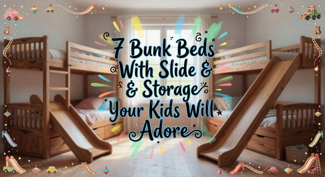 kids slide storage beds