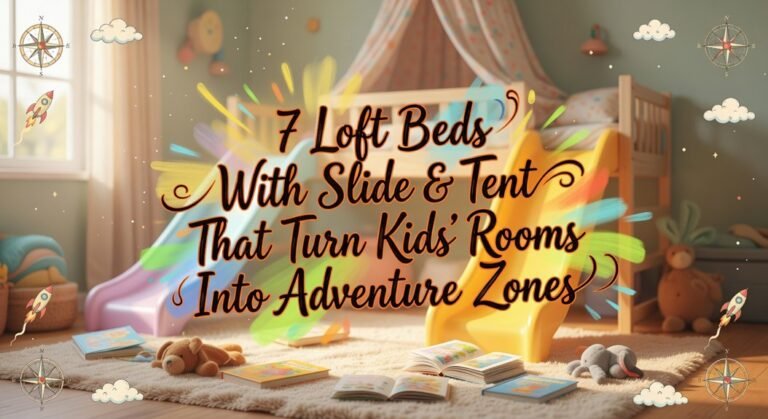 loft beds with slide tent