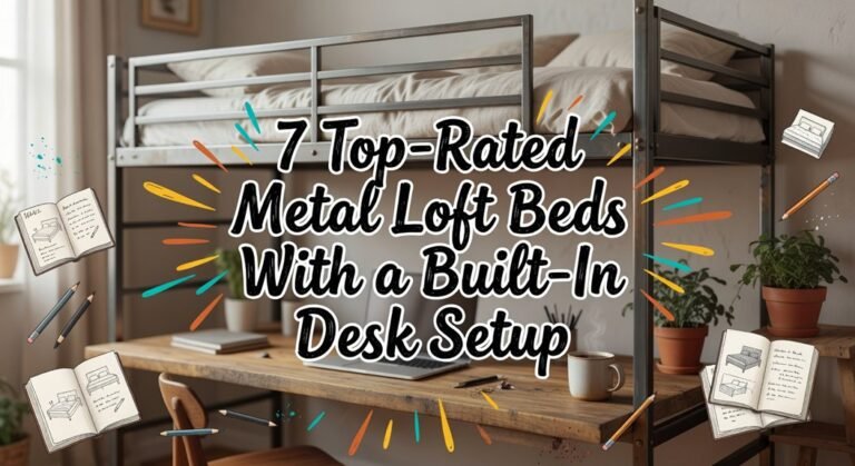 metal beds with desks