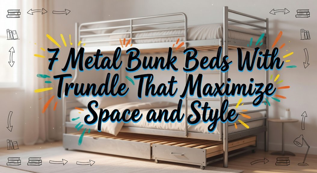 metal bunk beds trundle
