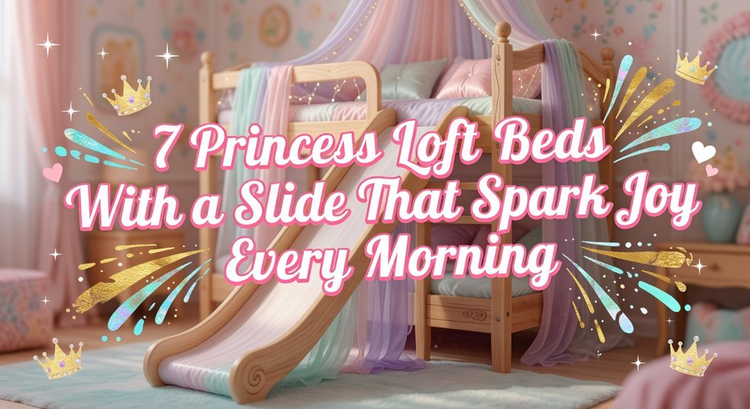 princess loft beds slide