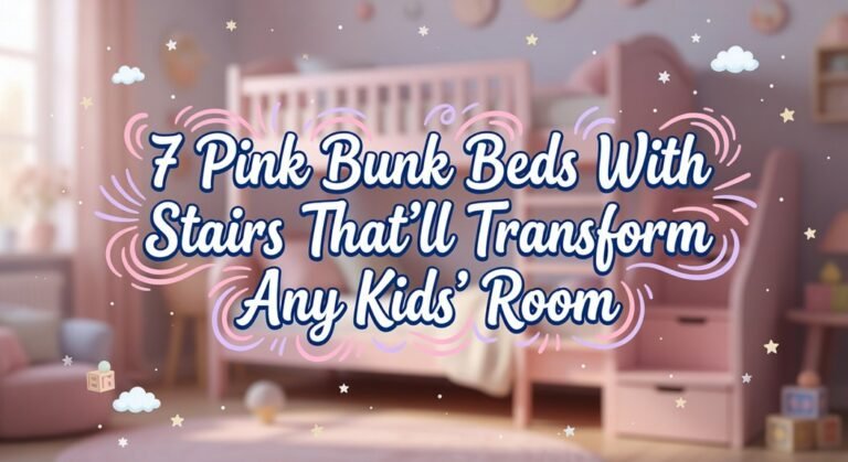 seven pink staircase bunkbeds