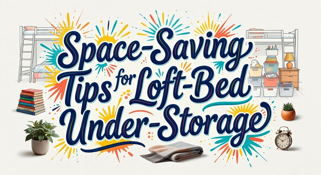 space saving loft bed storage