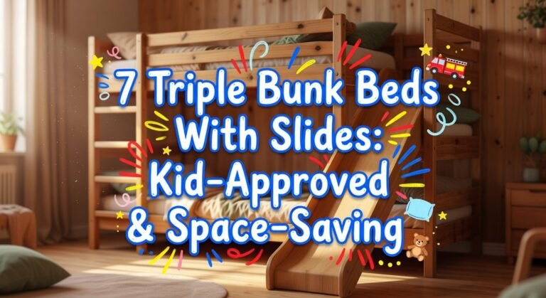 triple bunk beds slides