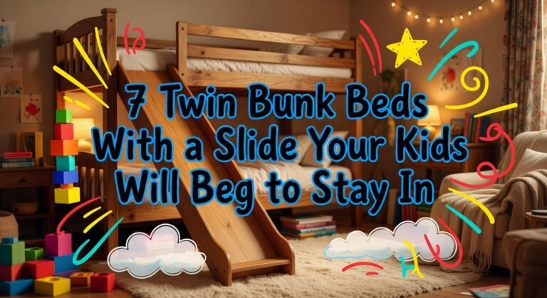 twin bunk beds slide
