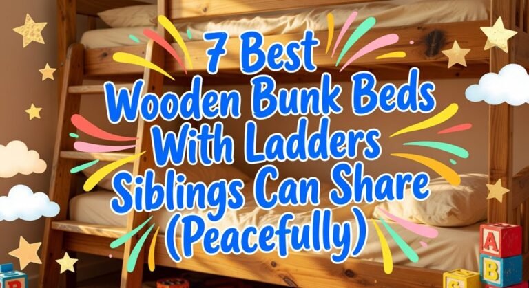 wooden bunk beds