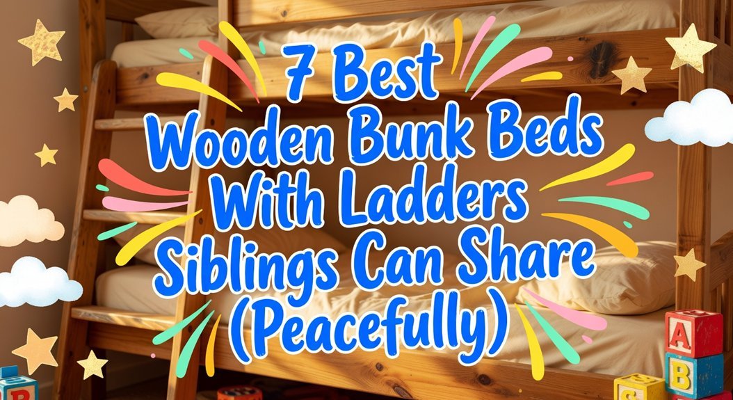 wooden bunk beds