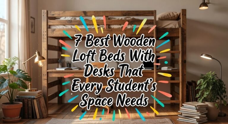 wooden loft desk beds
